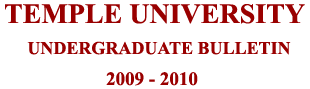 Undergraduate Bulletin 2009 - 2010