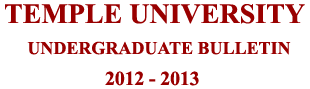 Undergraduate Bulletin 2012 - 2013