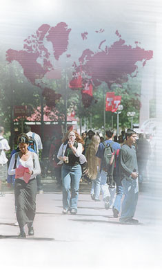 image of students walking on campus