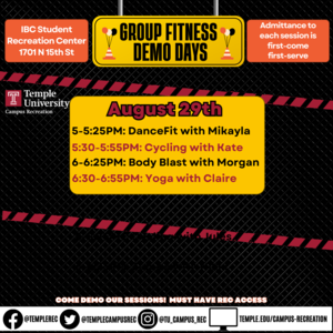 Fitness schedule on road