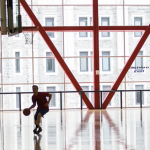 Person playing basketball