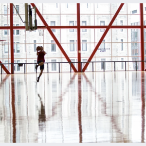Person playing basketball