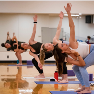 People doing yoga