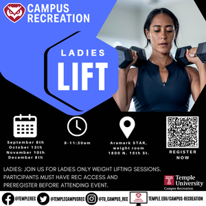 Ladies lift ad with photo of person lifting