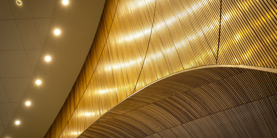 The architecture inside Charles Library.