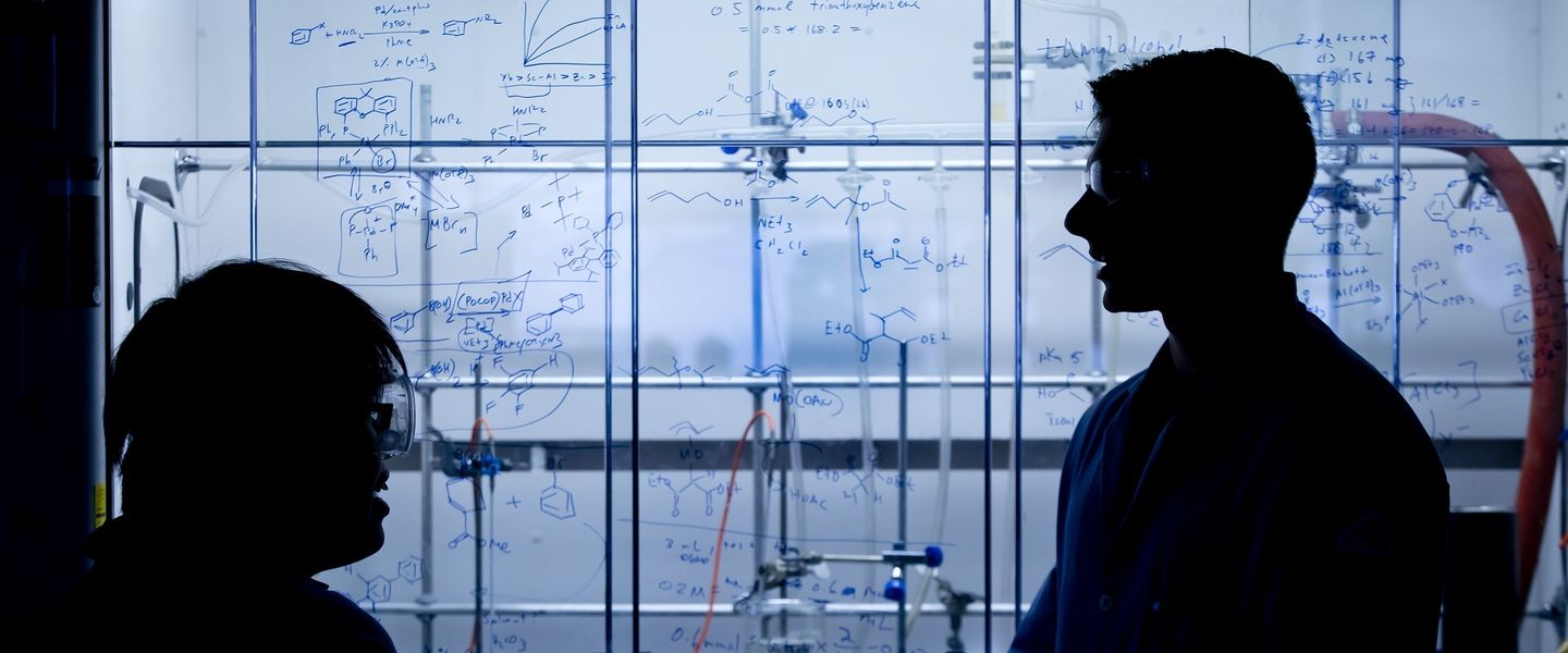 Profiles of a student and faculty member in a lab