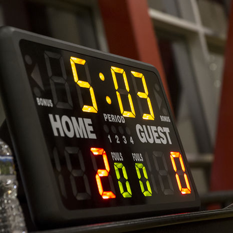 sport clock at scorers table