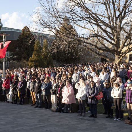 Hundreds gather to honor the fallen Sergeant Fitzgerald.