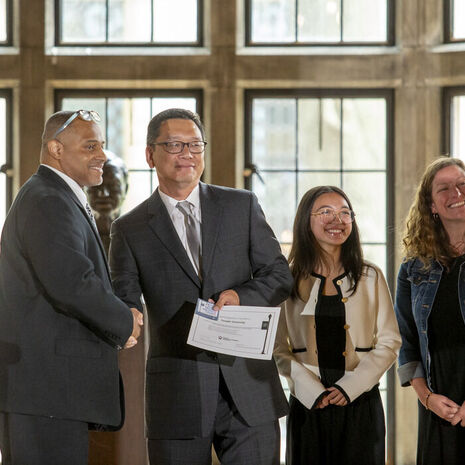 Representatives from Temple receiving the PA CARES designation