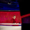 A student in the MSP program presents during a class shoot.