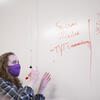 A Klein professor leading a public relations capstone class.