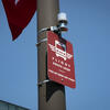 one of the FLIGHT shuttle stop signs on Main Campus.