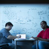 two researchers working together. 