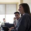 Temple students pay close attention to a class discussion.