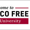 A graphic that reads welcome to tobacco free Temple University