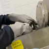 Civil Engineering graduate student working in a lab