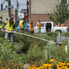Environmental engineering students doing a clean up 