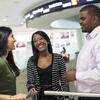 A group of Temple students discuss their current class load.