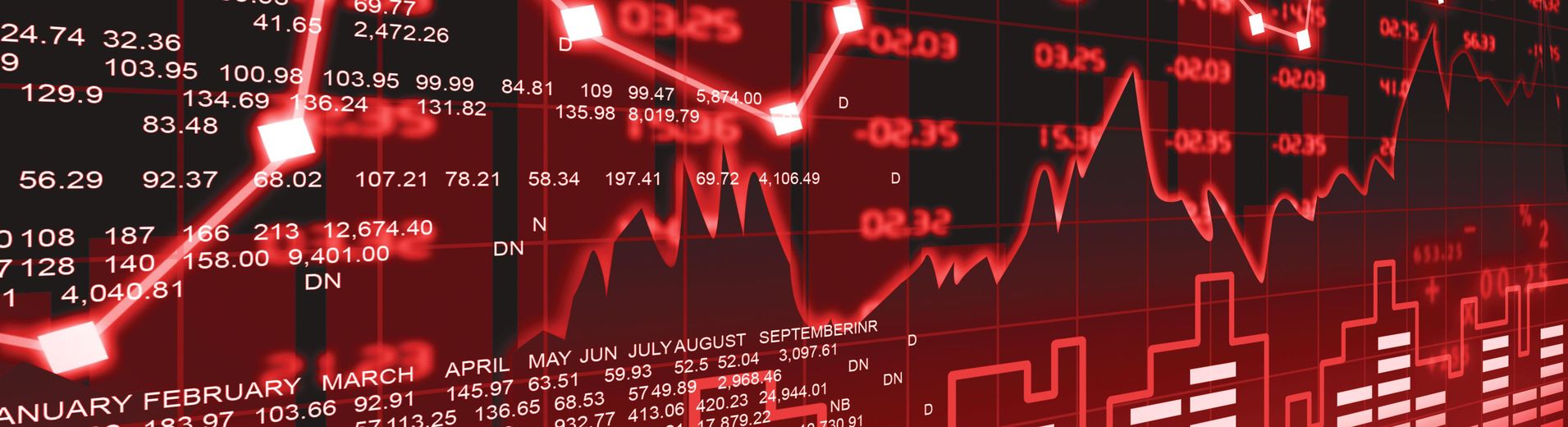 Chart with economic data. 