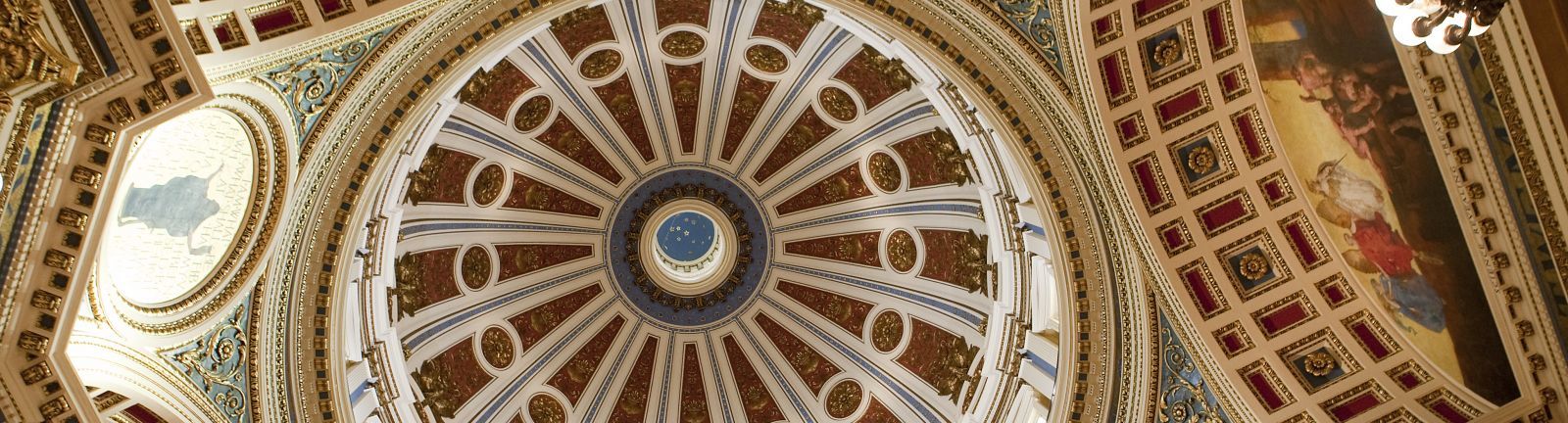 An interior view of the Pennsylvania capitol building dome in Harrisburg