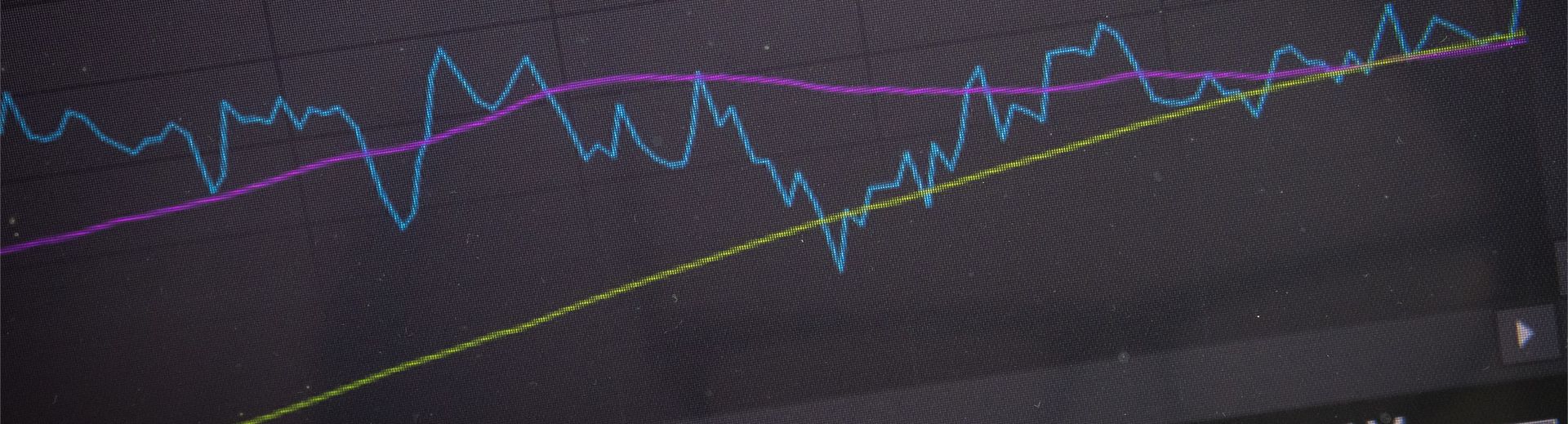 A line graph depicting data on a computer screen. 