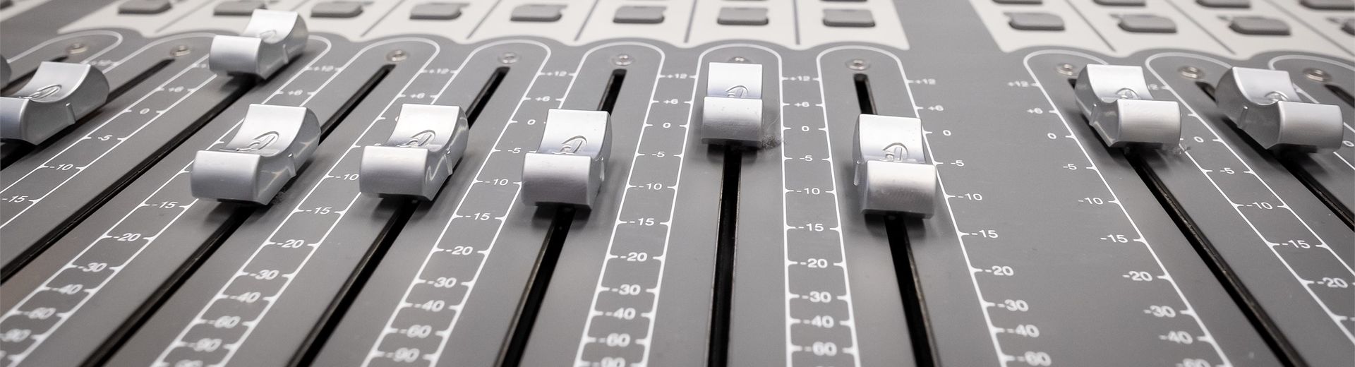 Music mixing control panel.