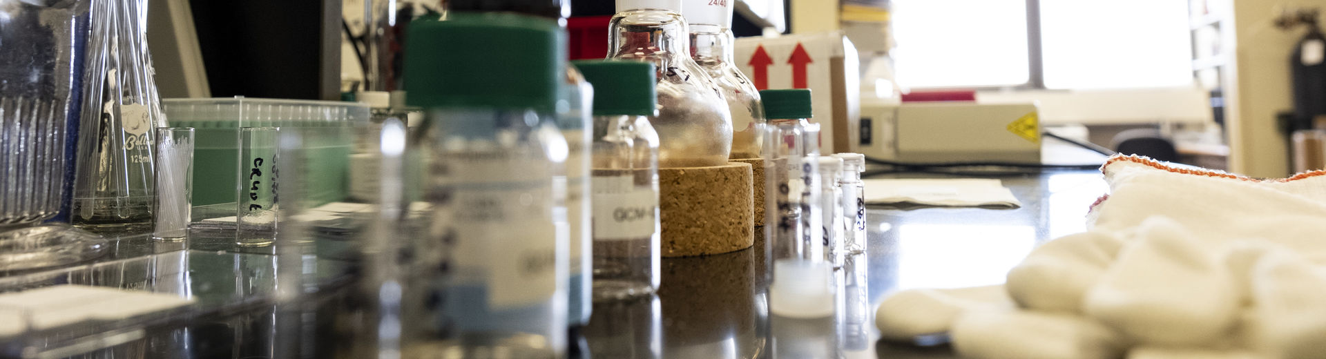 Lab equipment for pharmacy research at the school