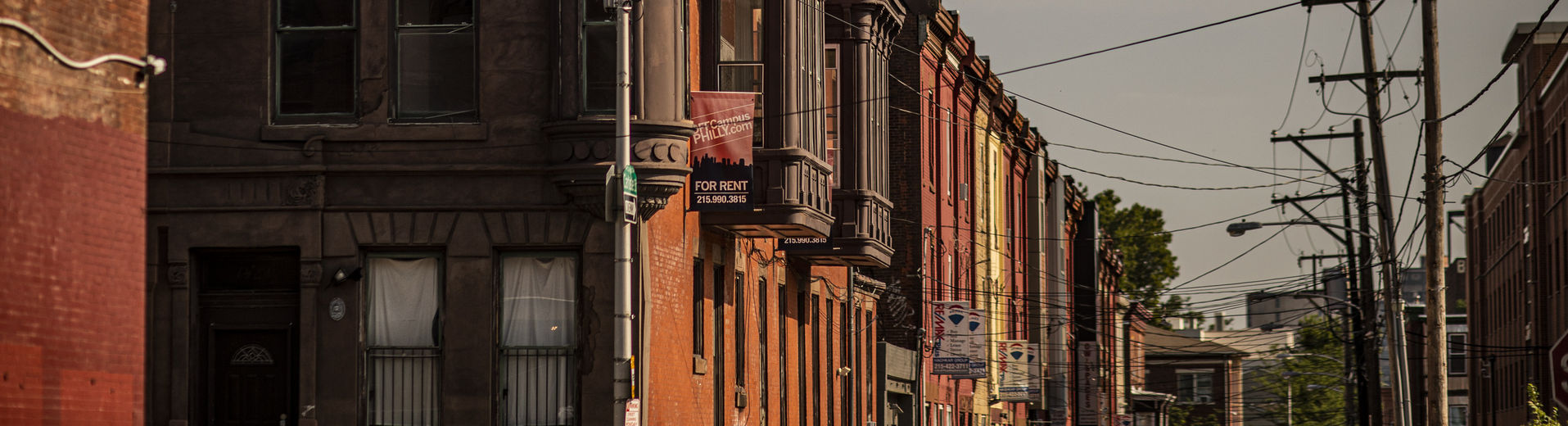 image of North Philadelphia row homes.