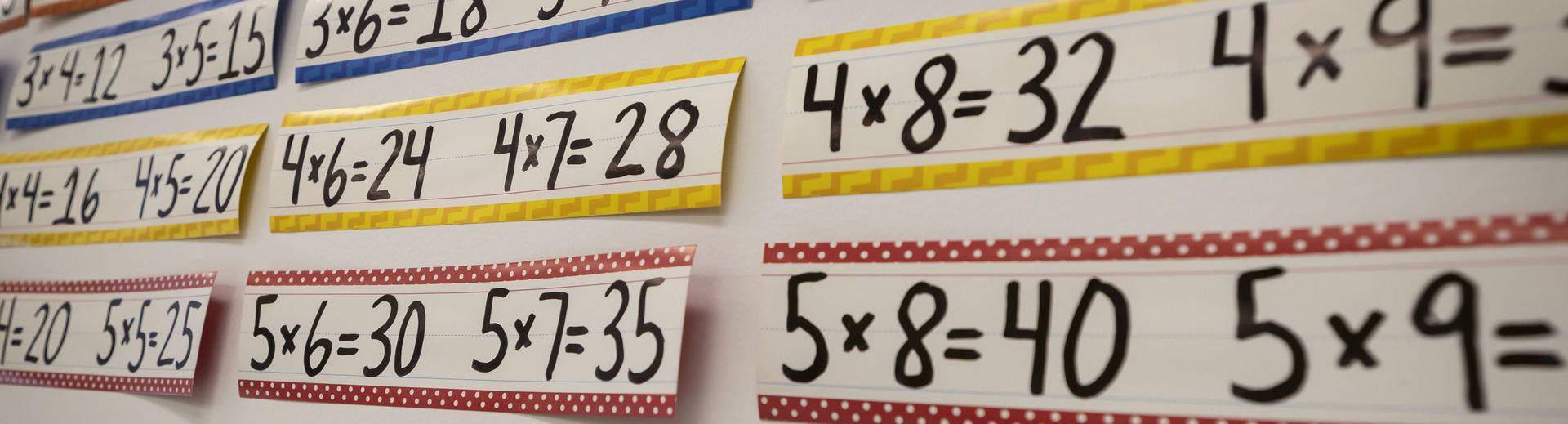 math problems on a board.