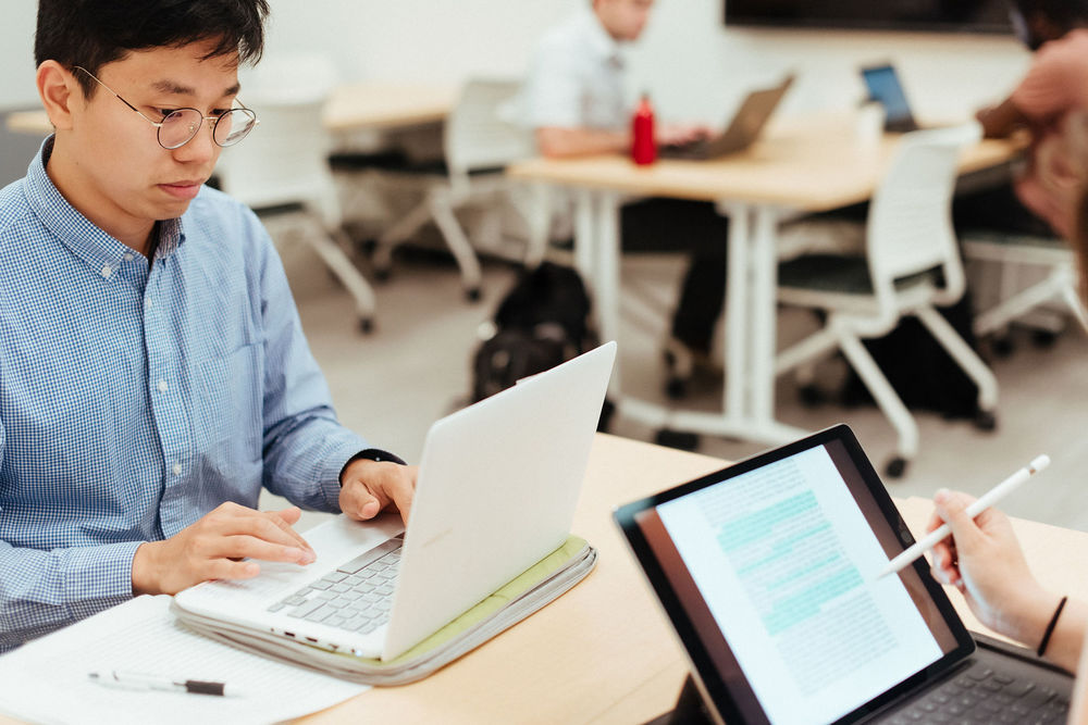 Students working in Temple's Geographic Information Systems (GIS) lab.