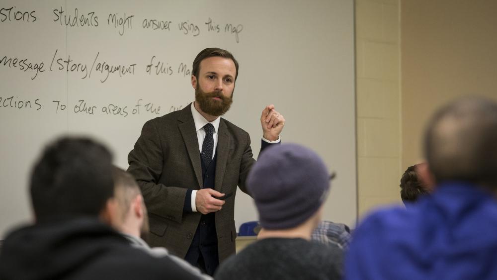 Secondary Education Professor teaching a class