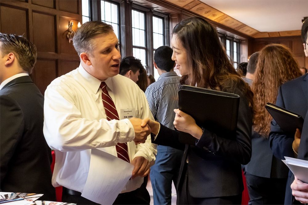 A Temple student attends a Center for Student Professional Development event.