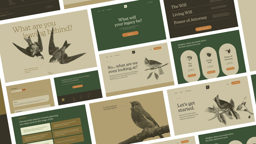 graphic design webpage by a student. 